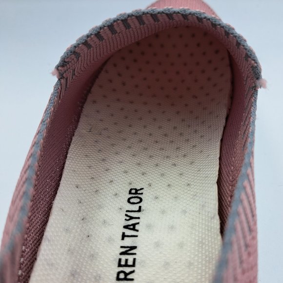 LAUREN TAYLOR Womens Pink SNEAKERS Size 37 slip-on ESPADRILLE stunning - Picture 8 of 12